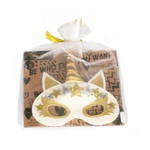 Maske Unicorn Gold – Bild 2