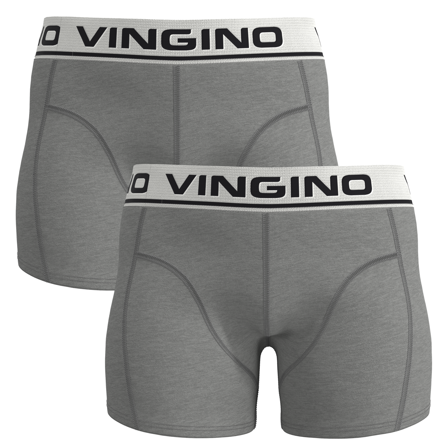 NOOSKBN72504_BOYS BOXER (2-PACK)_Grey Melee_FRONT Boxer Shorts von Vingino (2er Packung, Grey Melee) – Bild 1