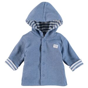 Wendejacke mit Kapuze - Stripe (Blue Melange)