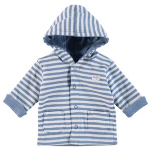 Wendejacke mit Kapuze - Stripe (Blue Melange) – Bild 2
