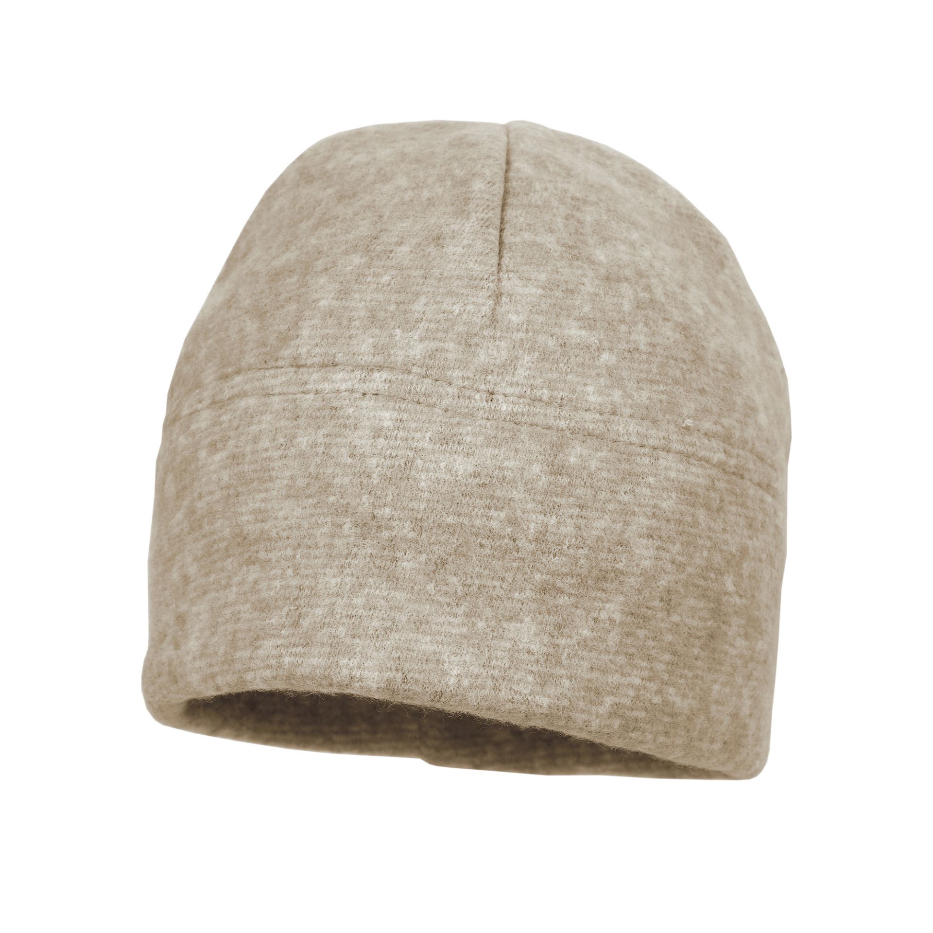 beanie_hellbraunmeliert GOTS Baby Beanie (Hellbraunmeliert) – Bild 1