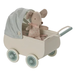 Kinderwagen mit Babymaus (Minze) – Bild 5
