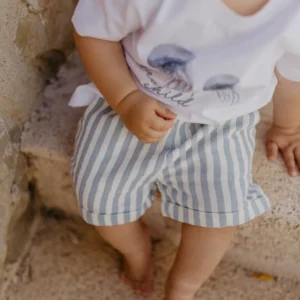 Leinenshorts "Blue Stripes" – Bild 2