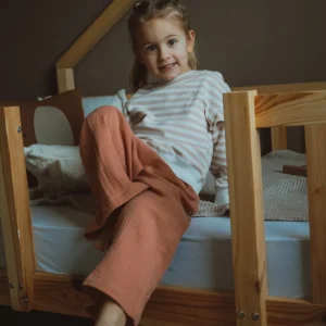 Weite Sommerhose mit Paperbagbund (dusty terracotta) – Bild 2