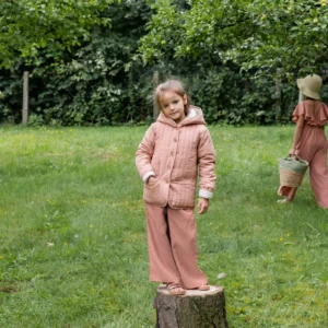 Weite Sommerhose mit Paperbagbund (dusty terracotta) – Bild 3