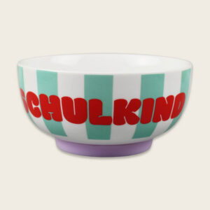 Porzellan-Set "Schulkind" Streifen, Flieder und Pink – Bild 5