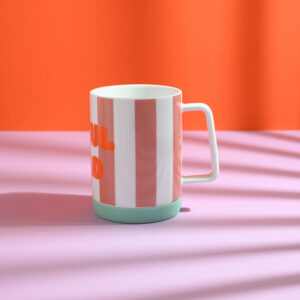 Porzellan-Set "Schulkind" Streifen, Flieder und Pink – Bild 11