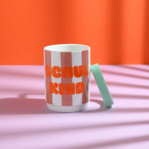 Porzellan-Set "Schulkind" Streifen, Flieder und Pink – Bild 10