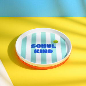 Porzellan-Set "Schulkind" Streifen, Türkis und Grün – Bild 2