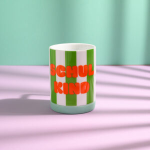 Porzellan-Set "Schulkind" Streifen, Türkis und Grün – Bild 4