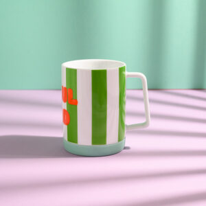 Porzellan-Set "Schulkind" Streifen, Türkis und Grün – Bild 5