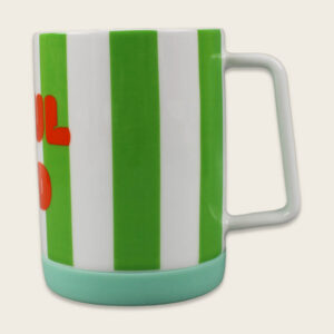 Porzellan-Set "Schulkind" Streifen, Türkis und Grün – Bild 9