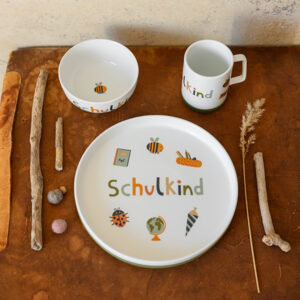 Porzellan-Set "Schulkind" Nature Kids