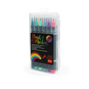 Set mit 12 Filzstiften mit Pinselspitze Brush Markers, Bright Colours