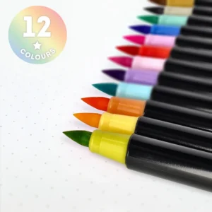 Set mit 12 Filzstiften mit Pinselspitze Brush Markers, Pastel Colours – Bild 4
