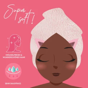 Turban-Handtuch für die Haare "Love my Hair" – Bild 2