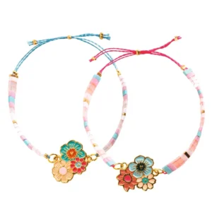 Freundschafts Armbänder Bastel-Set "Blumen" – Bild 2