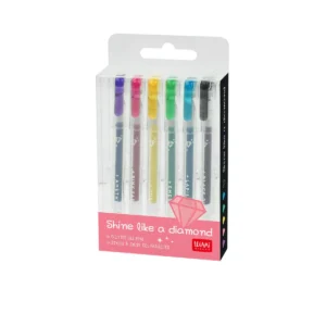 Glitzernde Mini Gelstifte "Shine Like a Diamond" (6er Set) – Bild 2