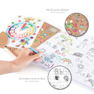 ABC Champions "Lern- & Ausmalspaß" inkl. Lernuhr und Sticker – Bild 3