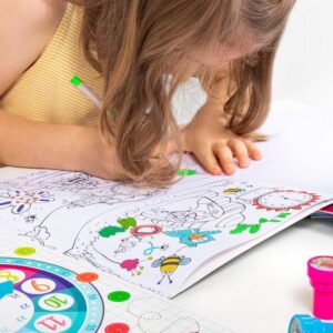 ABC Champions "Lern- & Ausmalspaß" inkl. Lernuhr und Sticker – Bild 6