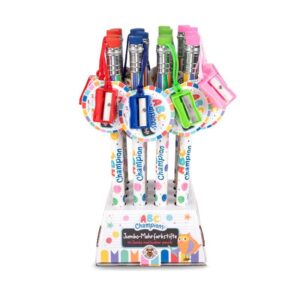 ABC Champions Jumbo Mehrfarbstift mit Spitzer & Radierer – Bild 2
