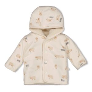 Wendejacke Teddy mit Kapuze - Sleepy Sheepy (Creme) – Bild 4
