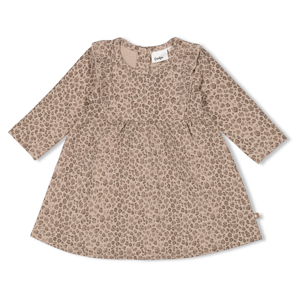 W2527_51400569_730_1 Kleid AOP - Better Together von feetje (Taupe Melange) – Bild 1