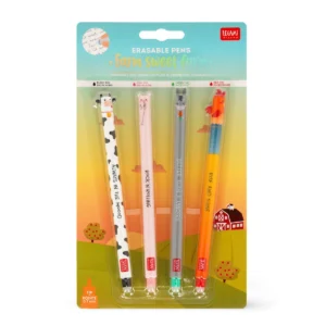 Löschbare Gelstifte "Farm Sweet Farm" im 4er-Set