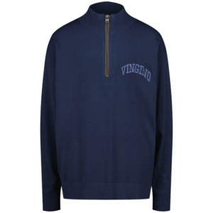Flat Knit Icon-halfzip knit, Dark Blue von Vingino