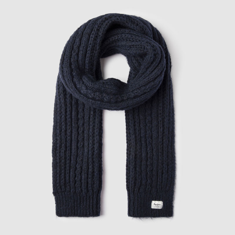 PB0600001_595_01_MA_HI Gestrickter Schal Skyler B (Navy) – Bild 1