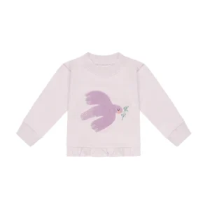 Sweatshirt Bird mit Rüschensaum in Lavender