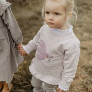 Sweatshirt Bird mit Rüschensaum in Lavender – Bild 2