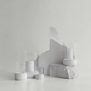 Windlicht "Calma", 2er Set XS (Lily White) – Bild 2