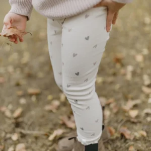 Leggings "Hearts" mit Schleife aus Bio-Baumwolle – Bild 2