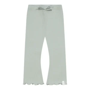 Schlag-Leggings "Soft Green" mit Schleife aus Bio-Baumwolle