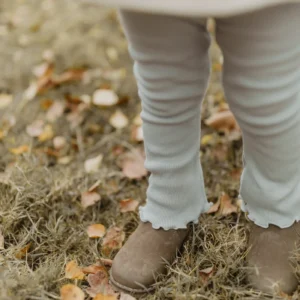 Schlag-Leggings "Soft Green" mit Schleife aus Bio-Baumwolle – Bild 5