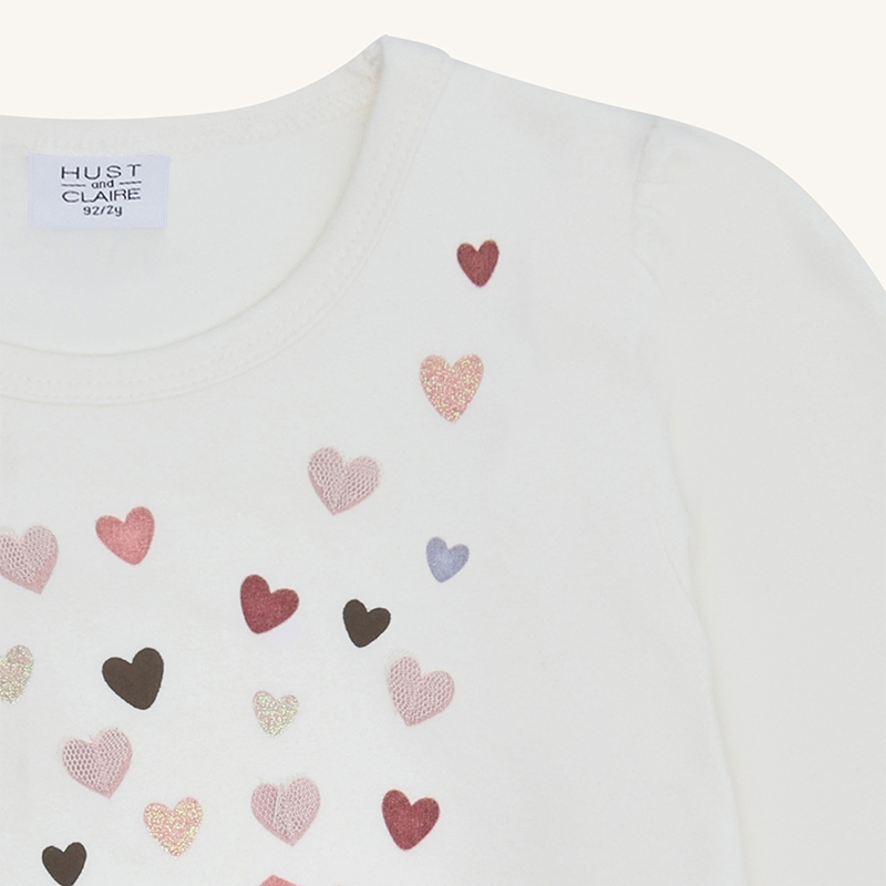 354-00195-12396-3260_3 HCAlma heart letter T-Shirt Longsleeve (Sugar) – Bild 3