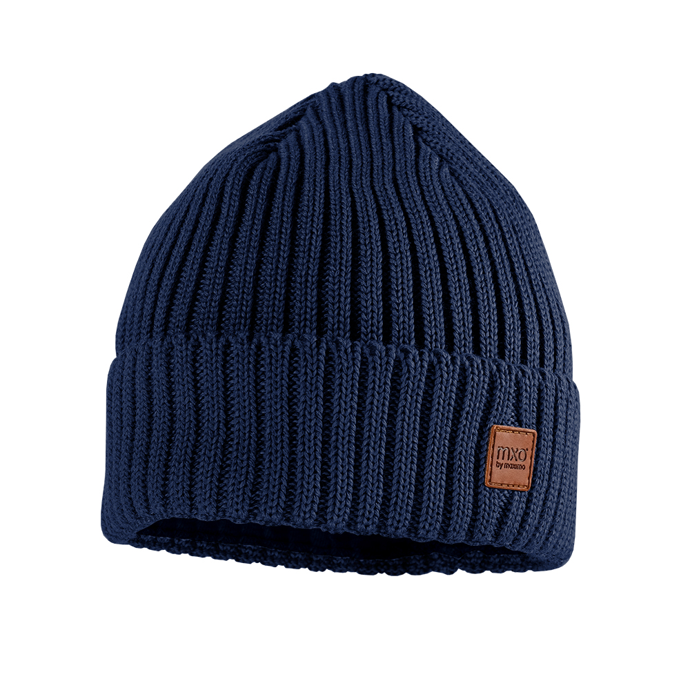 435752922940011 Mütze, Rippe, Jerseyfutter (marine) – Bild 1