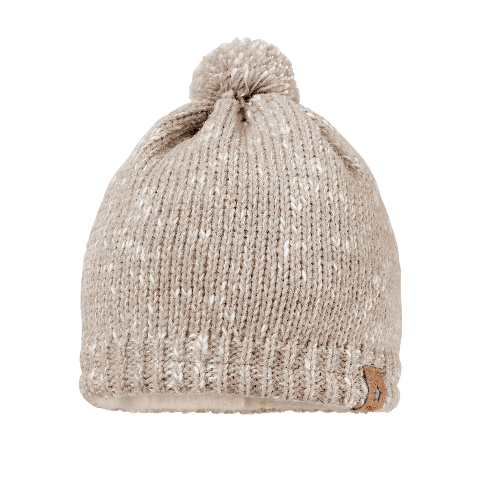 535753001760072 Mütze, randlos, Effektgarn (hellbraunmeliert) – Bild 1