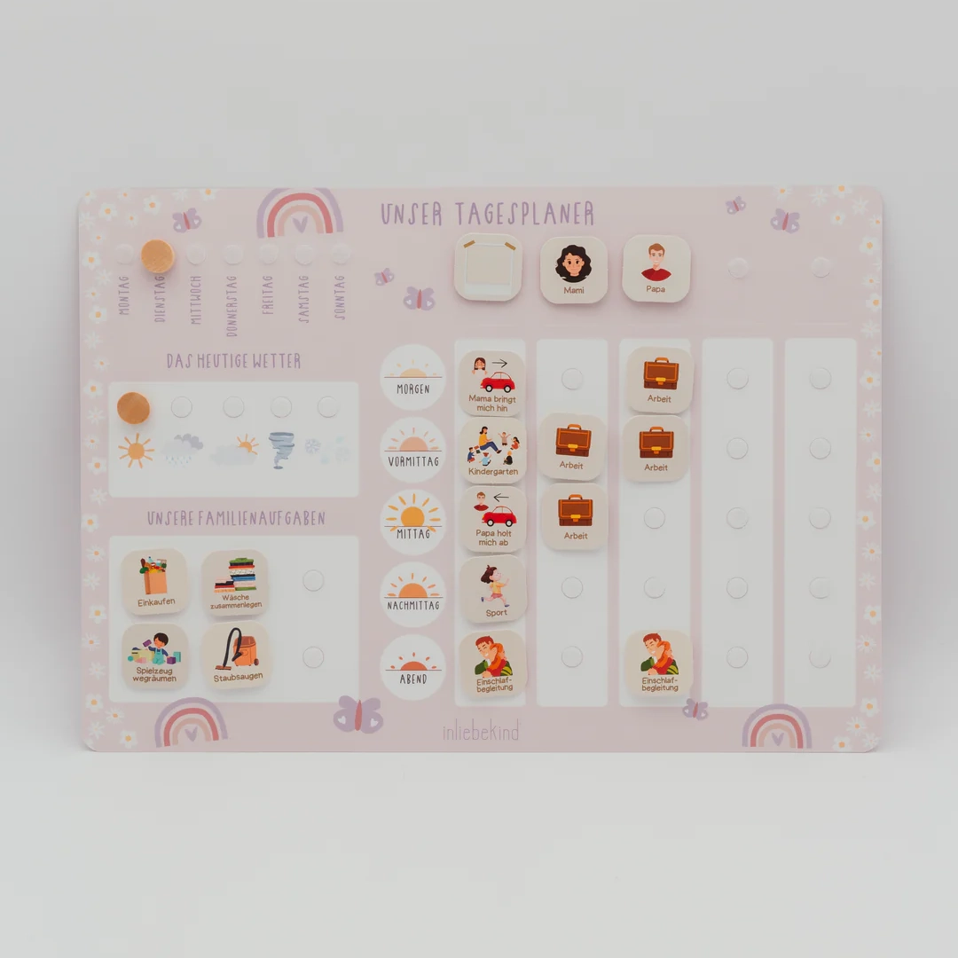 Familien-Tagesplaner_Regenbogen_1_1080x Tagesplaner inkl. Symbolkärtchen von inliebekind – Bild 5