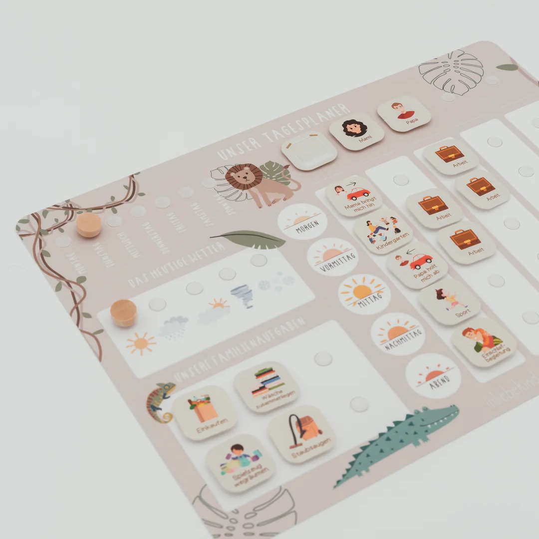 Familien-Tagesplaner_Safari_2_1080x Tagesplaner inkl. Symbolkärtchen von inliebekind – Bild 2