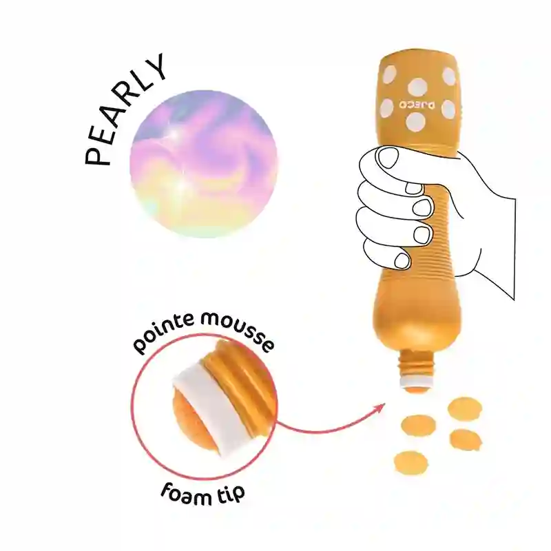 Farben 4 Farben: 4 Schaumstoffspitzen Pearly – Bild 3