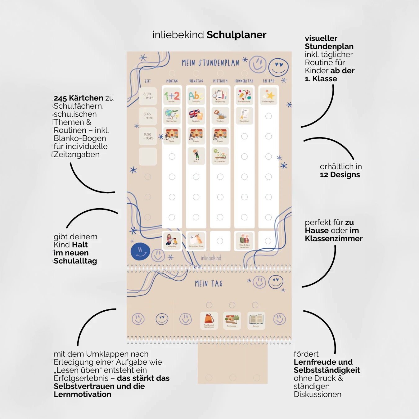 SMILEY_a768da11-551f-4c5a-b2da-7bf7af0a9cfd_1080x Grundschulplaner inkl. Symbolkärtchen von inliebekind – Bild 11
