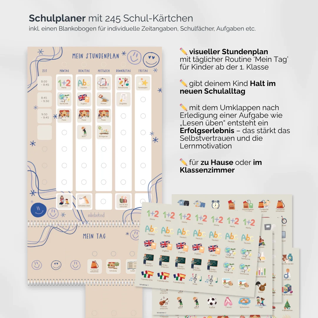 ShopSMILEY_1080x Grundschulplaner inkl. Symbolkärtchen von inliebekind – Bild 12