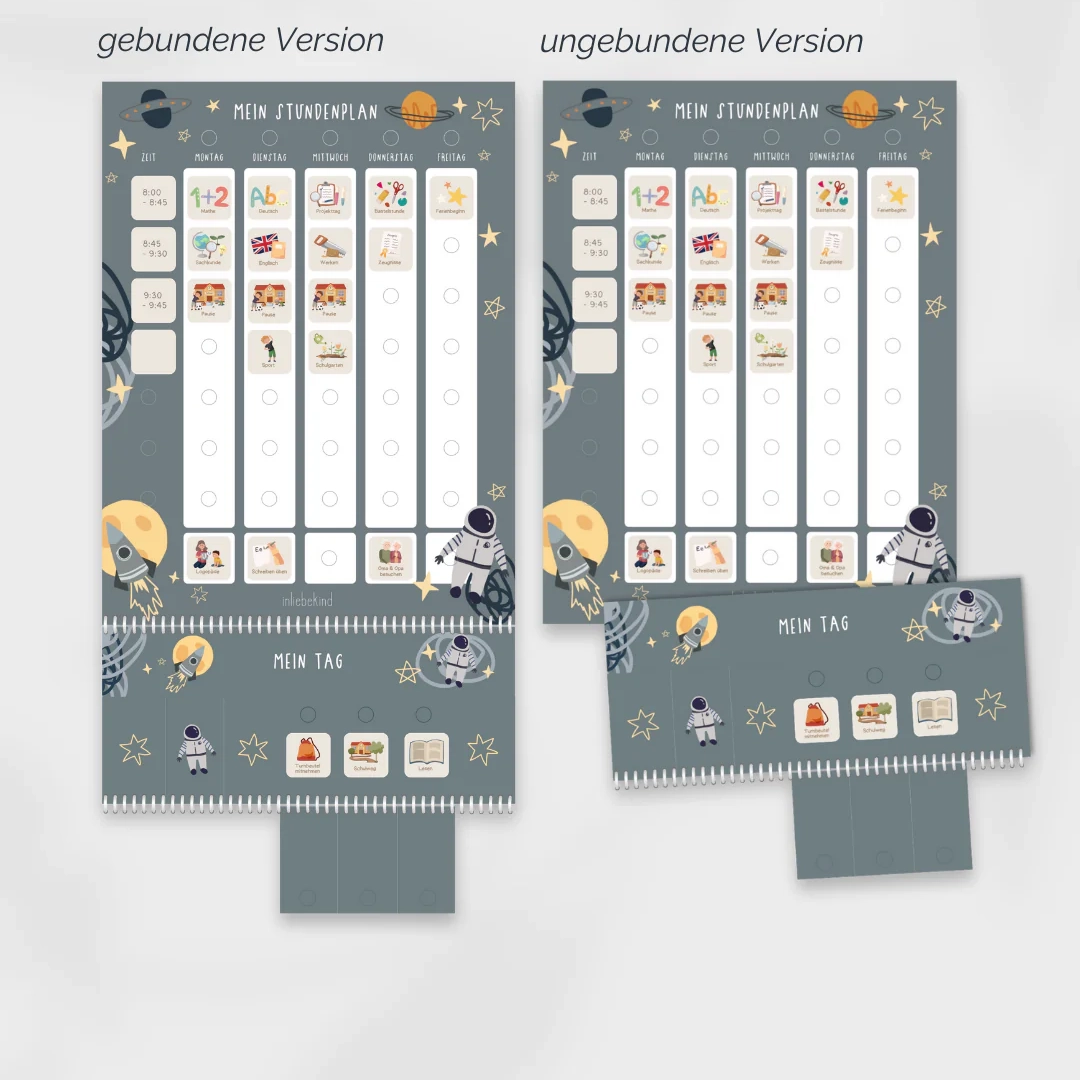 VariantenASTRO_1080x Grundschulplaner inkl. Symbolkärtchen von inliebekind – Bild 4