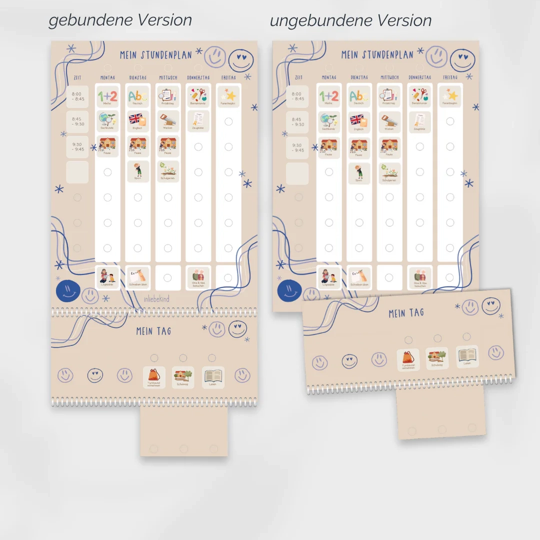 VariantenSMILEY_1080x Grundschulplaner inkl. Symbolkärtchen von inliebekind – Bild 2
