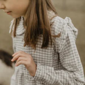 Kariertes Flanellkleid "Green" mit Knopfleiste – Bild 3