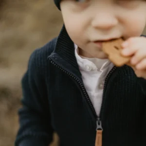 Chunky Knit Half-Zip Pullover (navy) – Bild 7