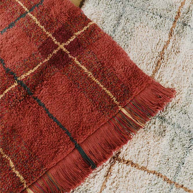 C-TAR-BS-6 Waschbarer Spielteppich Tartan (Vintage Red) – Bild 3