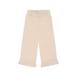 Weite Cordhose "cappuccino" mit Rüschensaum